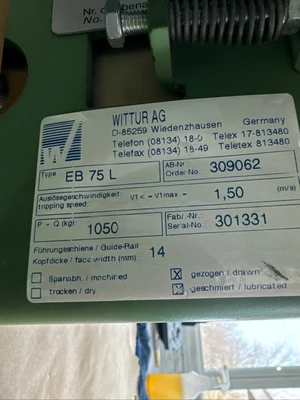 NEW Wittur EB 75 L