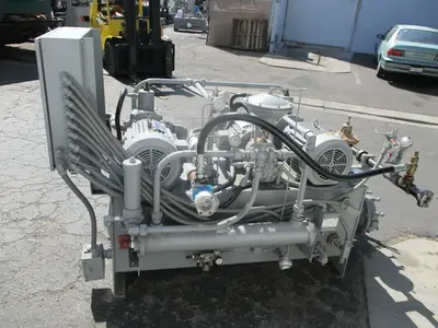 Continental Hydraulic #PVR50-42A15, hydraulic pumps, (2) 10 HP pumps, (1) 5 HP pump, controls, valves & heat exchanger