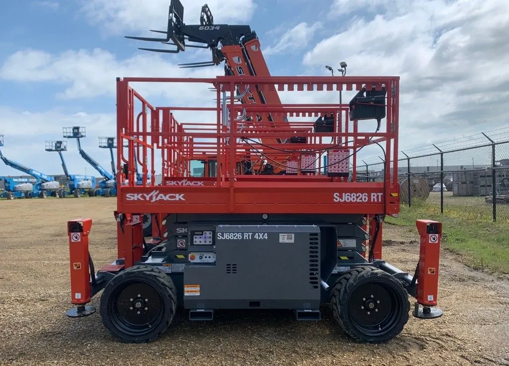 New | in-Stock 2026 SKYJACK SJ6826 RT ROUGH TERRAIN SCISSOR LIFT Scissor Lifters Alberta CA | Adcock Equipment #1417631