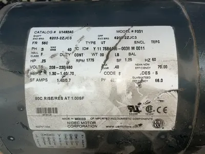 Used NIDEC U14S2AC Motors (misc) Ohio US | HGR 24 #1471838
