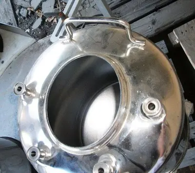 Tank, 6 Gallon, 316L Stainless Steel, Pressure, 9" x 25", Alloy #S741350