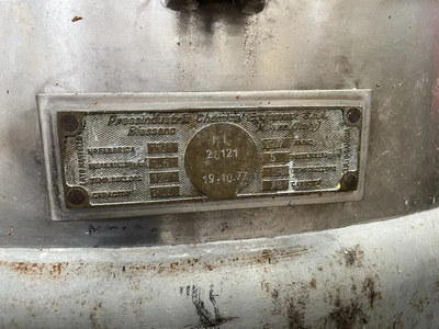 1,200L S/S JKTD Hemis Pressindustria Scrape Surface Anchor Reactor