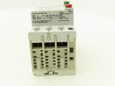 Allen Bradley 140-MN-0100 Manual Motor Starter 1.5Hp 600v 3Ph 0.63-1A Ser C