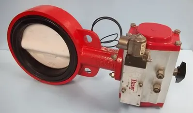 QTY. 1. BRAY CONTROLS ELECTRIC BUTTERFLY VALVE P/N...