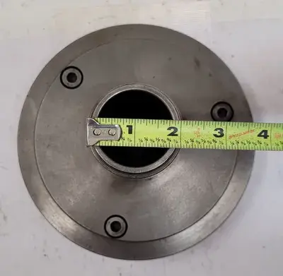 4 JAW LATHE CHUCK, 7-3/4" DIAMETER, 1-1/4" THROUGH HOLE