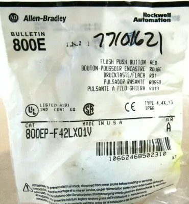 NEW ALLEN BRADLEY 800EP-F42LX01V PUSH BUTTON SER.A 800EPF42LX01V