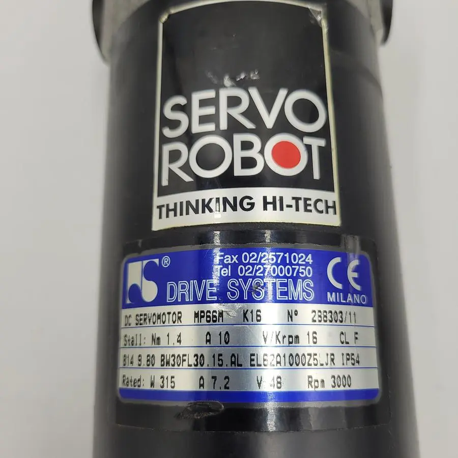 Used SERVO ROBOT SERVO ROBOT SERVO MOTOR MP66M K16 & SERVO BOT (MRV30 B14 F / PAM56 GEAR BOX / EL26A1000Z5L10X6JR Servo Motors | ND Industrial Surplus #1219413