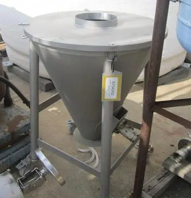 Hopper, Feed, S/st, 8-1/2" To 3", On Frame #S734262