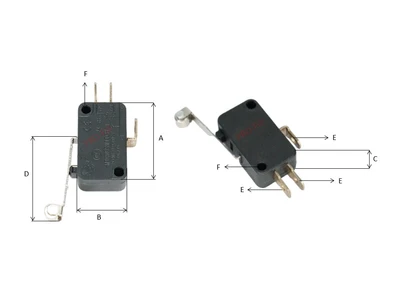 Limit Micro Switch Long Straight Hinge Roller Momentary SPDT