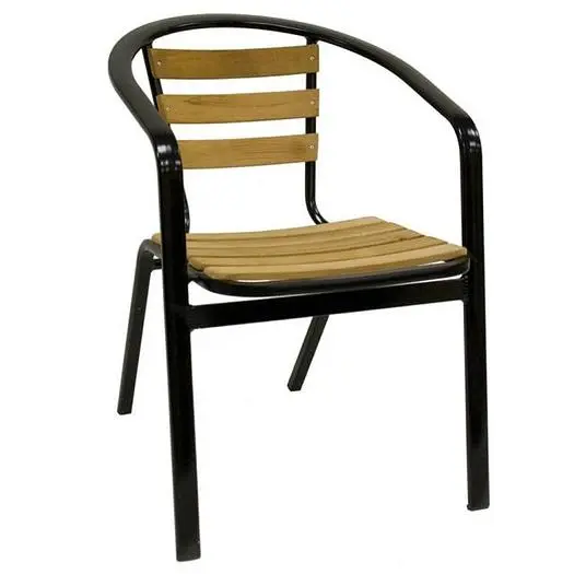 ALUMINUM AND WOOD OUTDOOR CHAIR