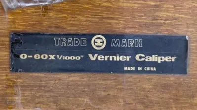 Vernier Caliper 0-60" x 1/1000" Wooden Case Heavy Duty