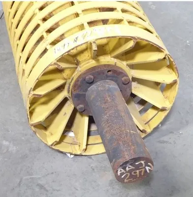 Spiral Wing Conveyor Pulley Assembly 18" Diameter 38" Width 58" Shaft Surplus