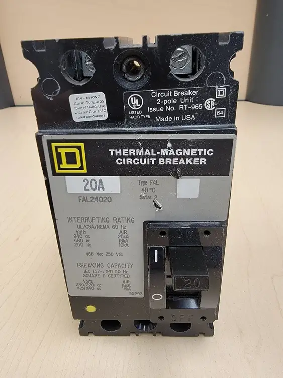 Used SQUARE D FAL24020 Switchgears British Columbia CA | Lenmark #243969