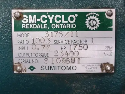 New | in-Stock SUMITOMO SM-CYCLO 3175/11 Gearboxes British Columbia CA | Lenmark #268392