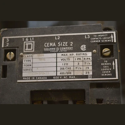 Square D Size 2 Starter Contactor