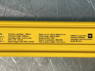 Used OMRON F3SG4RA083030L Light Curtains & Grids Ohio US | HGR 24 #1280553