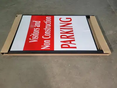42" x 24" Portable Visitors and Non Construction Parking Sign w/ A-Frame