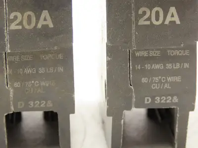 General Electric TEY120 Circuit Breaker Single Pole 277VAC 125VDC 20A Lot of 12