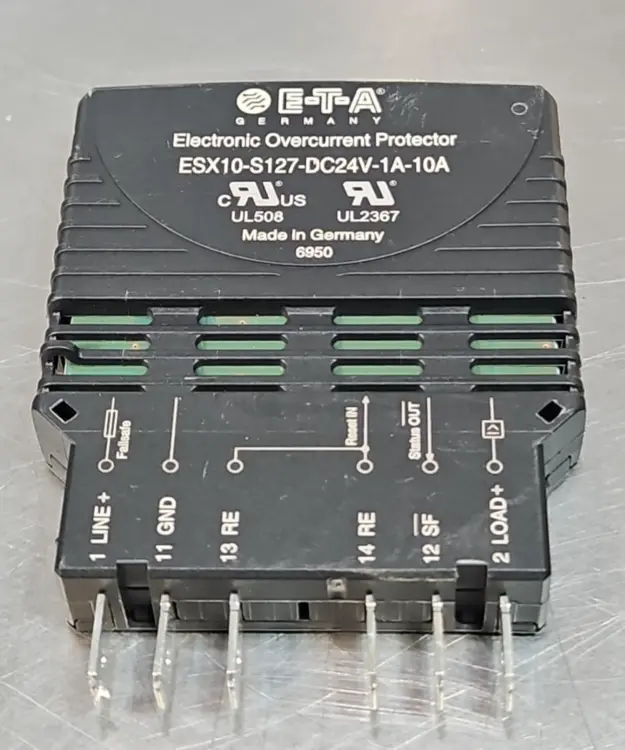 Used E-T-A CIRCUIT BREAKERS ESX10-S127-DC24V-1A-10A Electronic Overcurrent Protector Module Circuit Breakers South Carolina US | Palmetto Automation #1159506