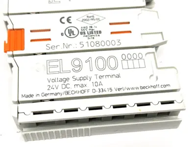 Used Beckhoff Potential Supply/Voltage Supply Terminal Module 24VDC 10A PLC Power Supplies Michigan US | Maverick Industrial Sales #1401070