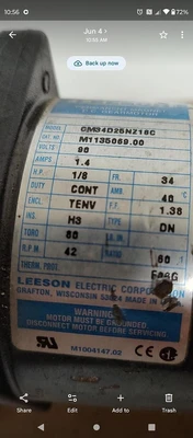 USED LEESON ELECTRIC CO CM34D25NZ18C