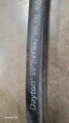 USED Dayton 3/4 AIR HOSES WIHT FITTINGS