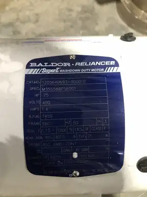 Baldor 1205640693-000010 0.75HP Stainless Washdown Motor 1450RPM 400V 3PH