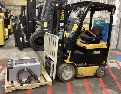 Used 2021 YALE ERC050VGN 4-Wheel Sit down Electric Counterbalance Forklifts Illinois US | Forklift Exchange #1274587