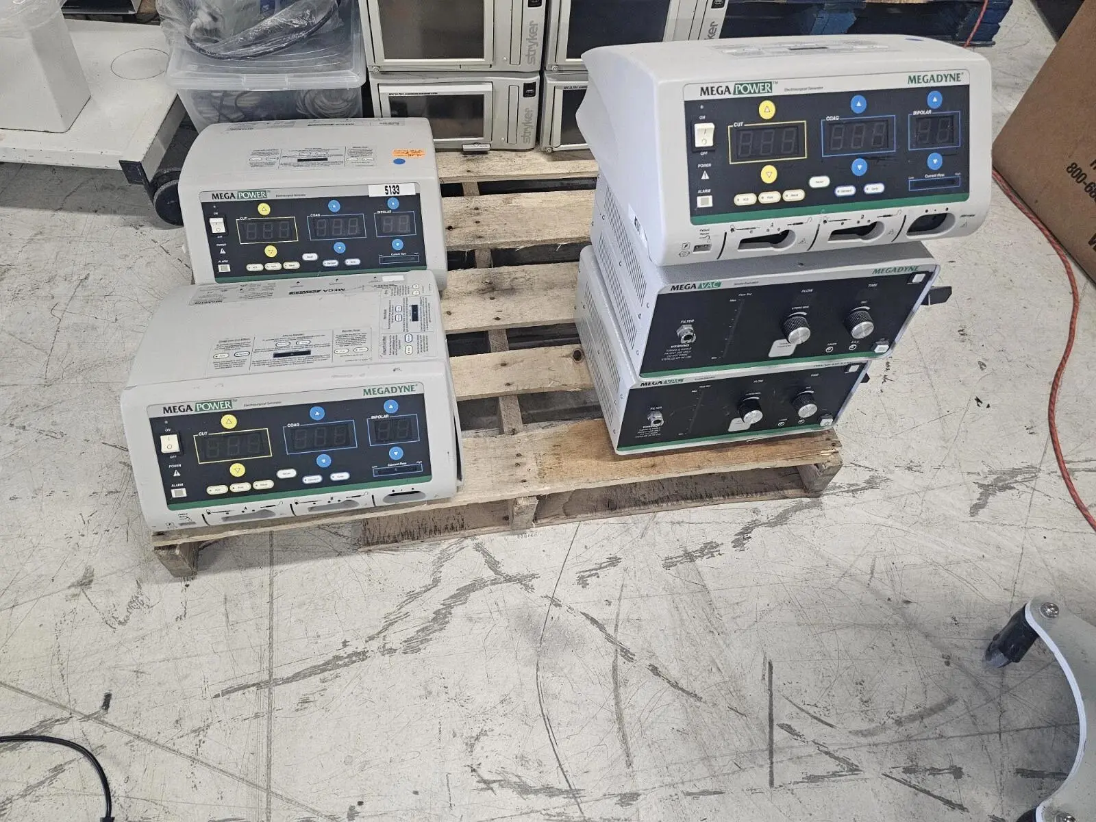 Used Megadyne MEGAPOWER Megadyne ESU Mega Vac Smoke Evacuator FULL LOT Electrosurgical / Cautery Texas US | PT Medical Technologies #1458964