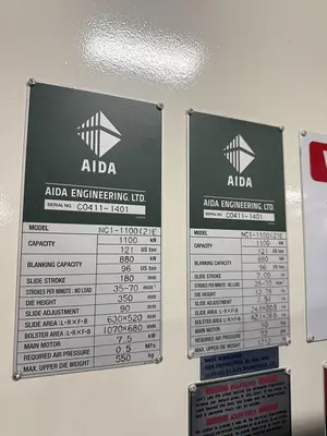 Used 2017 AIDA NC1-1100 Straight Side Presses Michigan US | Midwest Press and Automation #1319636