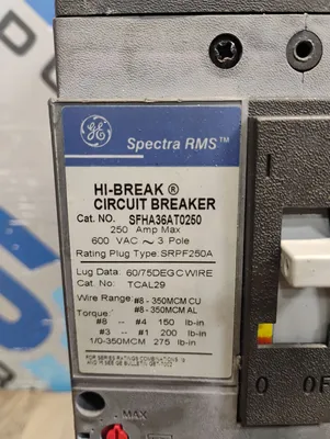 G.E. SFHA36AT0250 Electrical/PLC/Automation | ESS Industrial Equipment Sales (4)