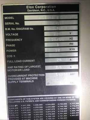 Agie Elox Mondo 3 EDM 50 Amps