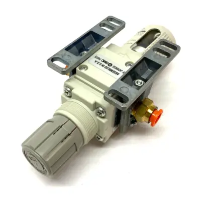 AW20K-N02-1CZ-B | SMC  Modular Filter Regulator 3~30psi Set Press w/ Dual Spacers - New – Open box