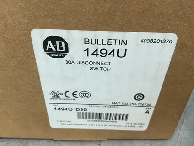Used 2017 ALLENBRADLEY 1494UD30 Disconnects Ohio US | HGR 24 #1763105