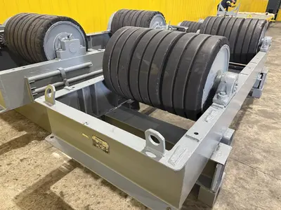 120 TON (240,000 LBS) RANSOME PANDJIRIS POWERED TANK TURNING ROLLS, POWER & IDLER: STOCK #23144