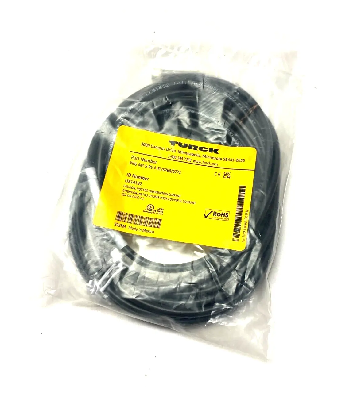 NEW TURCK DOUBLE-ENDED CORDSET