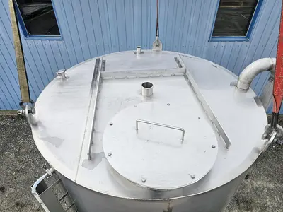 Used ADI Laval 2100 Gallon Tank, 304 Stainless Steel