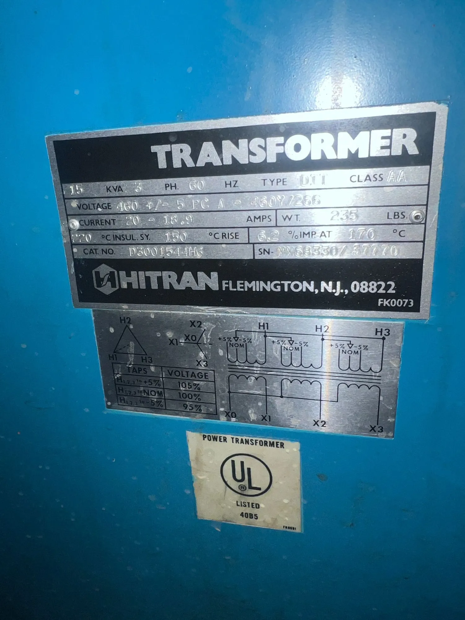 USED HITRAN D3001544H6