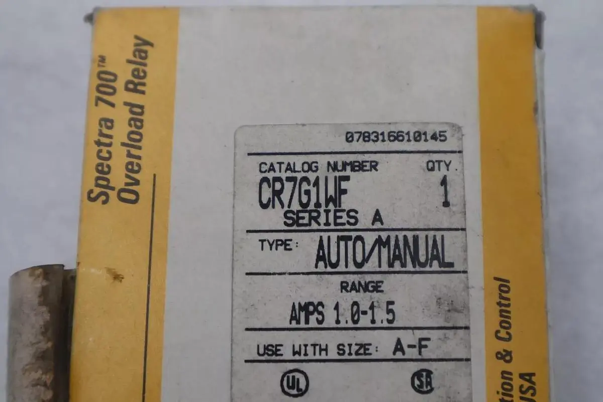 GE Spectra 700 Overload Relay CR7G1WF NEW OPEN BOX STOCK L-448-C