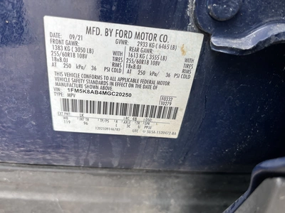 USED 2021 FORD EXPLORER