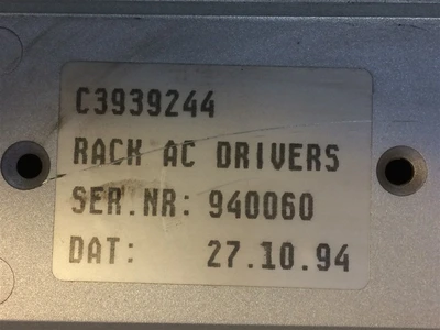 USED LVD C3939244, CONSISTING OF 3 PARTS:-RACK AC DRIVERS