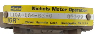 USED PARKER 110A-164-BS-0 HYDRAULIC MOTOR 110A164BS0