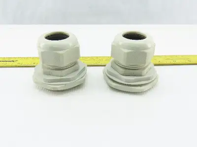 M40x1.5 Plastic Cable Gland With 63mm Bulkhead Adapter Lot Of 2
