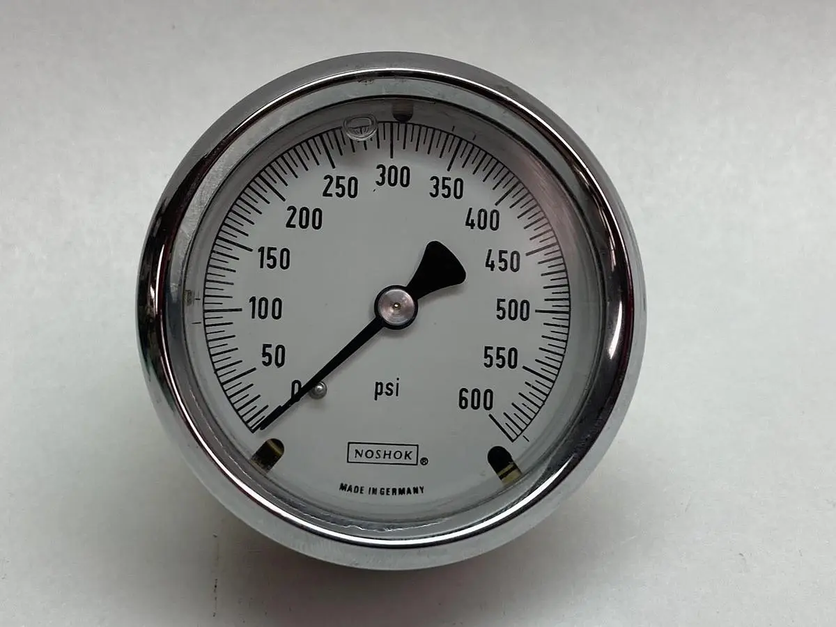 New | in-Stock NOSHOK 0-600 PSI Universal Pressure Meters Ohio US | Surplus Asset Holdings #1243925