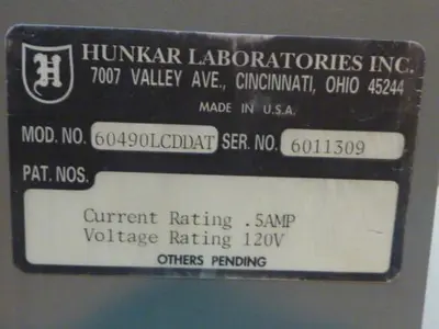 USED HUNKAR LABS 60490LCDDAT