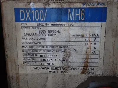USED 2013 YASKAWA MOTOMAN MH6
