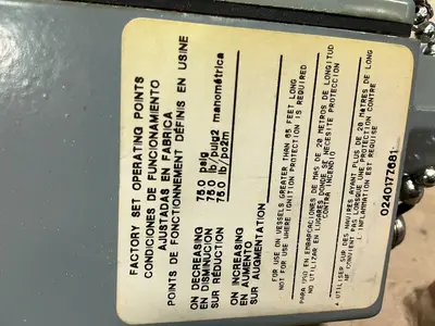 Used SQUARE D GDW5 Pressure Switches Ohio US | HGR 24 #1358804