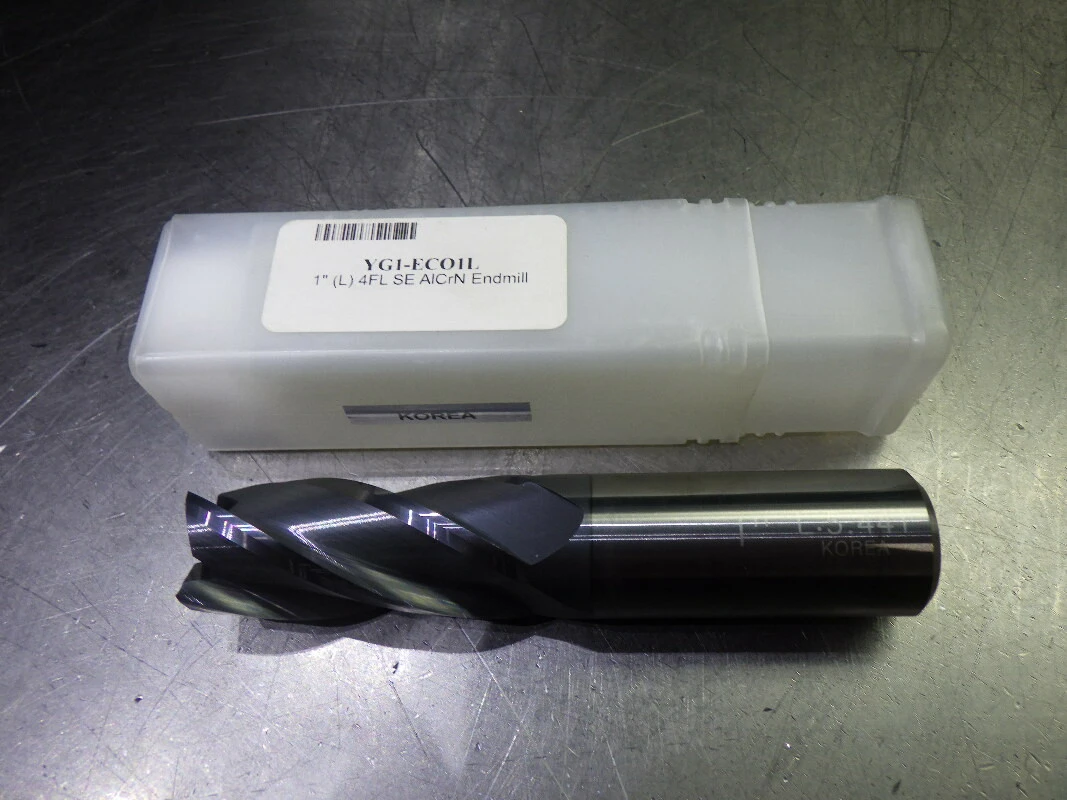 YG-1 1" 4 Flute Carbide Sq Endmill 1" Shank 1" L 4FL SE AlCrN (LOC2716B)
