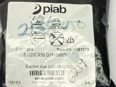NEW PIAB SUCTION CUP 0101376 LOT OF 5