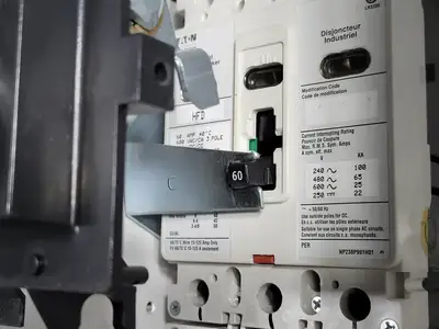 100/60A, 3 Pole, 600V Circuit Breaker HFD Bucket for Freedom 2100 MCC Frame